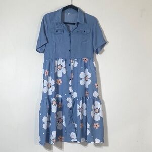 Dress extra-large floral, Jean tight dress no tag name